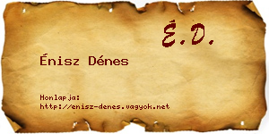 Énisz Dénes névjegykártya