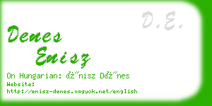 denes enisz business card